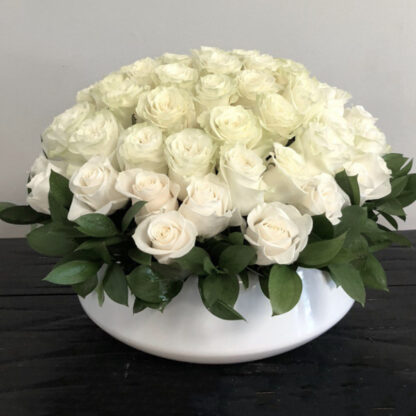 3 dozens white roses sympathy funeral arrangements