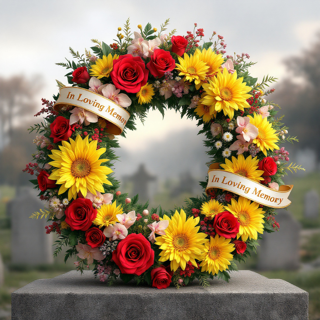  Funeral Wreath Flower Arrangements by FF Florist 