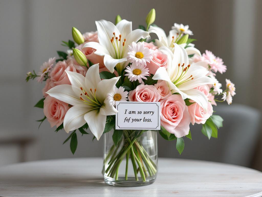 flower arrangement I am so sorry for your loss