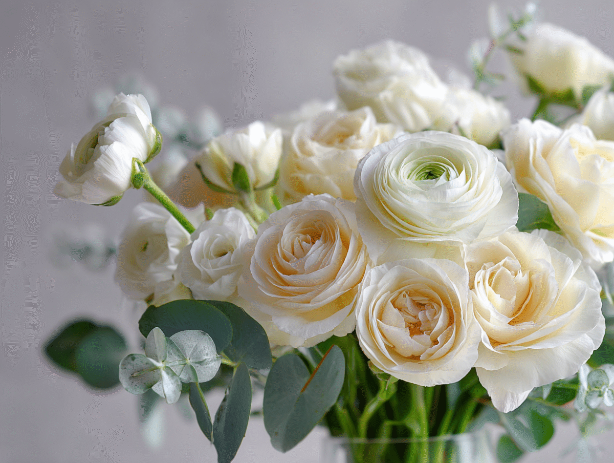 Roses and Ranunculus in Funeral Floral Arrangements (9)