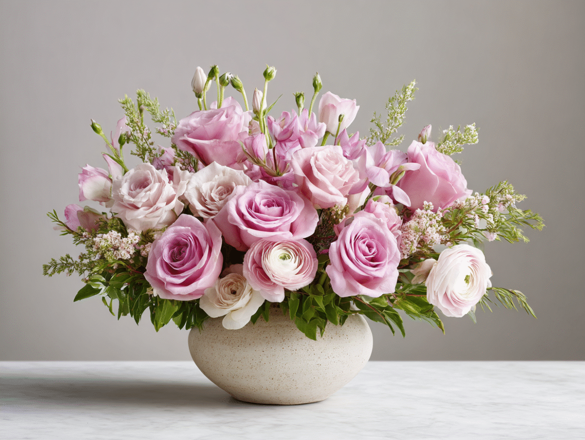 Roses and Ranunculus in Funeral Floral Arrangements (9)